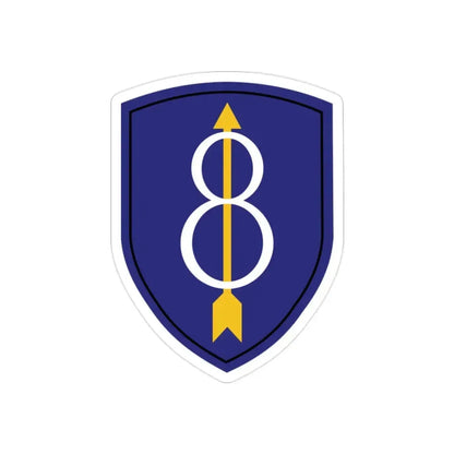 8th Infantry Division patch (U.S. Army) REVERSE PRINT Transparent Die-Cut STICKER - The Sticker Space