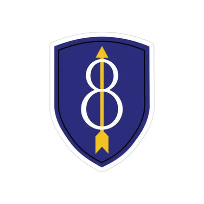 8th Infantry Division patch (U.S. Army) REVERSE PRINT Transparent Die-Cut STICKER - The Sticker Space