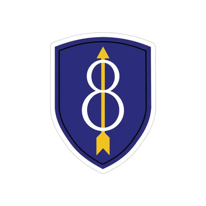 8th Infantry Division patch (U.S. Army) REVERSE PRINT Transparent Die-Cut STICKER - The Sticker Space