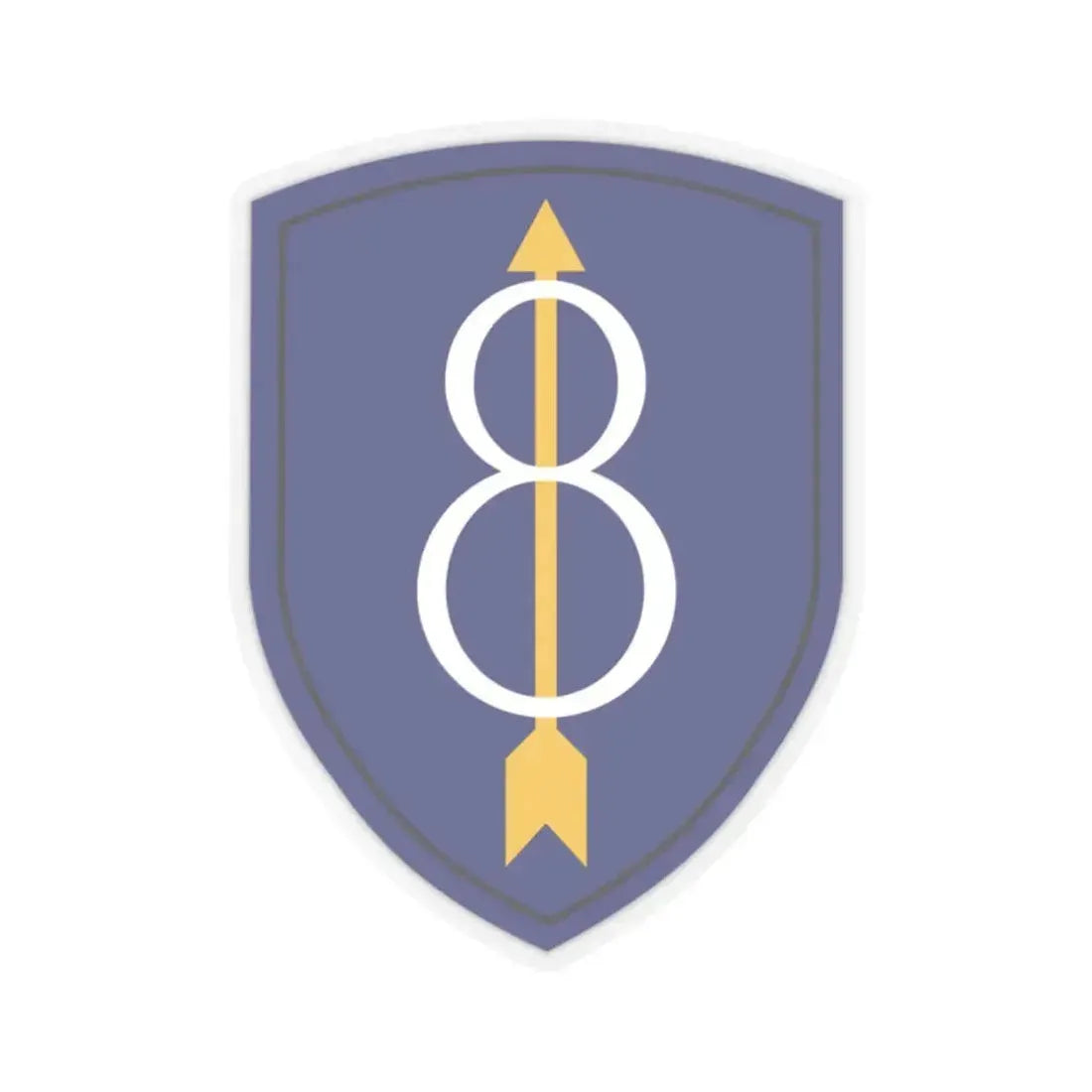 8th Infantry Division patch (U.S. Army) STICKER Vinyl Kiss-Cut Decal 2 Inch Transparent - The Sticker Space