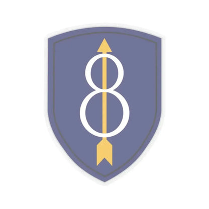 8th Infantry Division patch (U.S. Army) STICKER Vinyl Kiss-Cut Decal 2 Inch Transparent - The Sticker Space