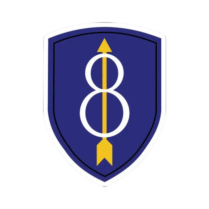 8th Infantry Division patch (U.S. Army) STICKER Vinyl Kiss-Cut Decal 2 Inch White - The Sticker Space