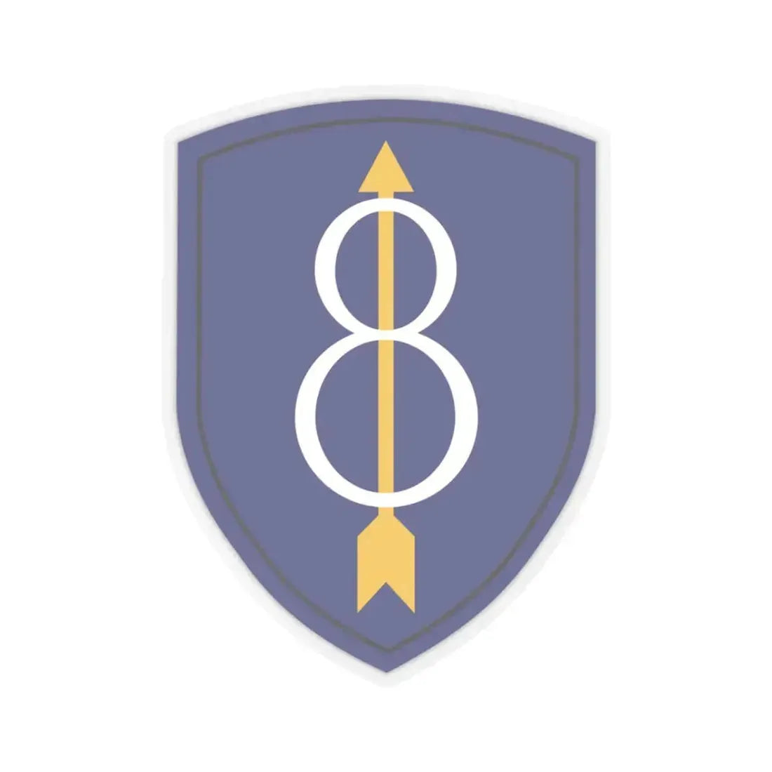 8th Infantry Division patch (U.S. Army) STICKER Vinyl Kiss-Cut Decal 3 Inch Transparent - The Sticker Space