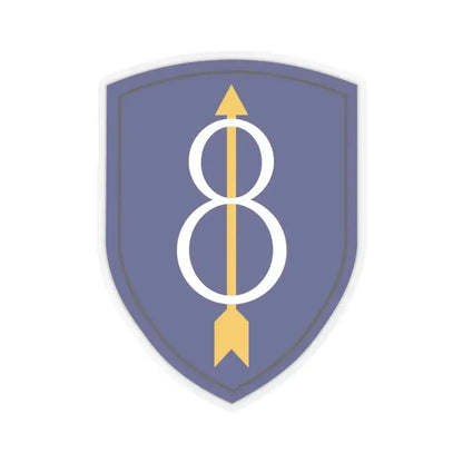 8th Infantry Division patch (U.S. Army) STICKER Vinyl Kiss-Cut Decal 3 Inch Transparent - The Sticker Space