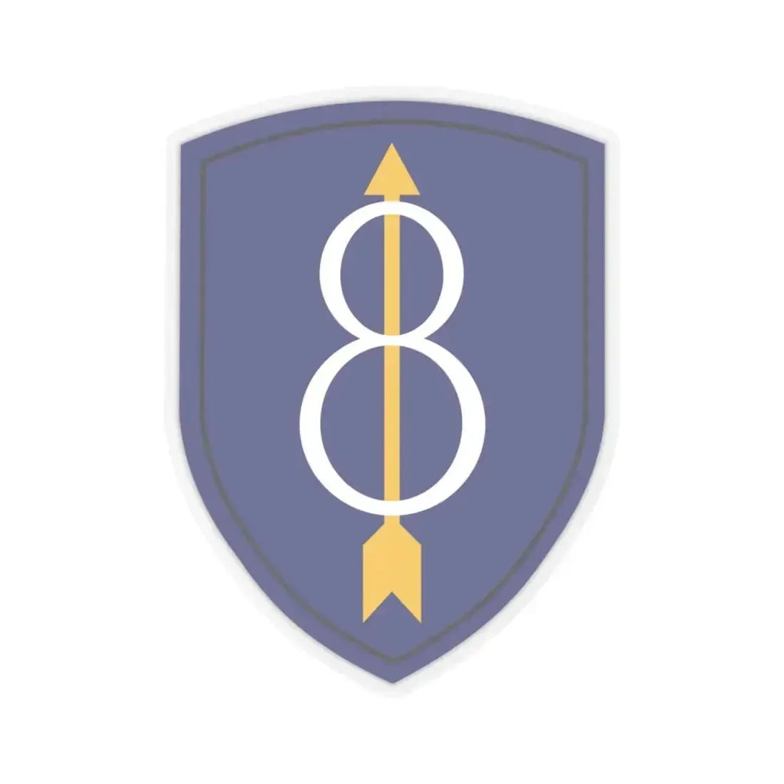 8th Infantry Division patch (U.S. Army) STICKER Vinyl Kiss-Cut Decal 4 Inch Transparent - The Sticker Space