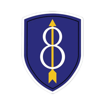 8th Infantry Division patch (U.S. Army) STICKER Vinyl Kiss-Cut Decal 4 Inch White - The Sticker Space