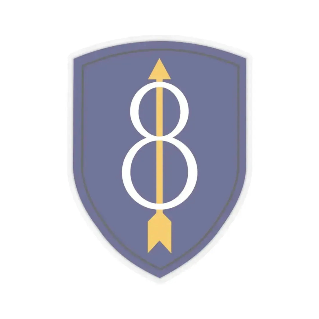 8th Infantry Division patch (U.S. Army) STICKER Vinyl Kiss-Cut Decal 6 Inch Transparent - The Sticker Space