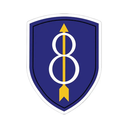 8th Infantry Division patch (U.S. Army) STICKER Vinyl Kiss-Cut Decal 6 Inch White - The Sticker Space
