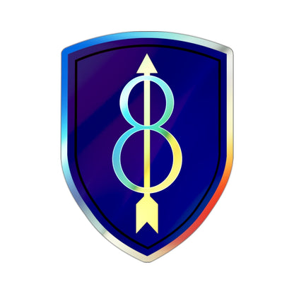 8th Infantry Division (U.S. Army) Holographic STICKER Die-Cut Vinyl Decal-2 Inch-The Sticker Space