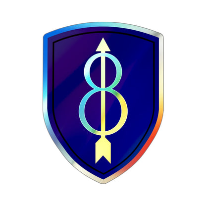 8th Infantry Division (U.S. Army) Holographic STICKER Die-Cut Vinyl Decal-3 Inch-The Sticker Space