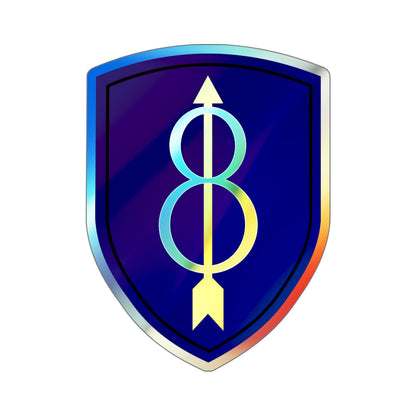 8th Infantry Division (U.S. Army) Holographic STICKER Die-Cut Vinyl Decal-4 Inch-The Sticker Space