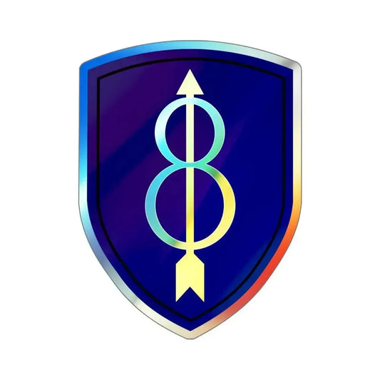 8th Infantry Division (U.S. Army) Holographic STICKER Die-Cut Vinyl Decal 6 Inch Holographic - The Sticker Space