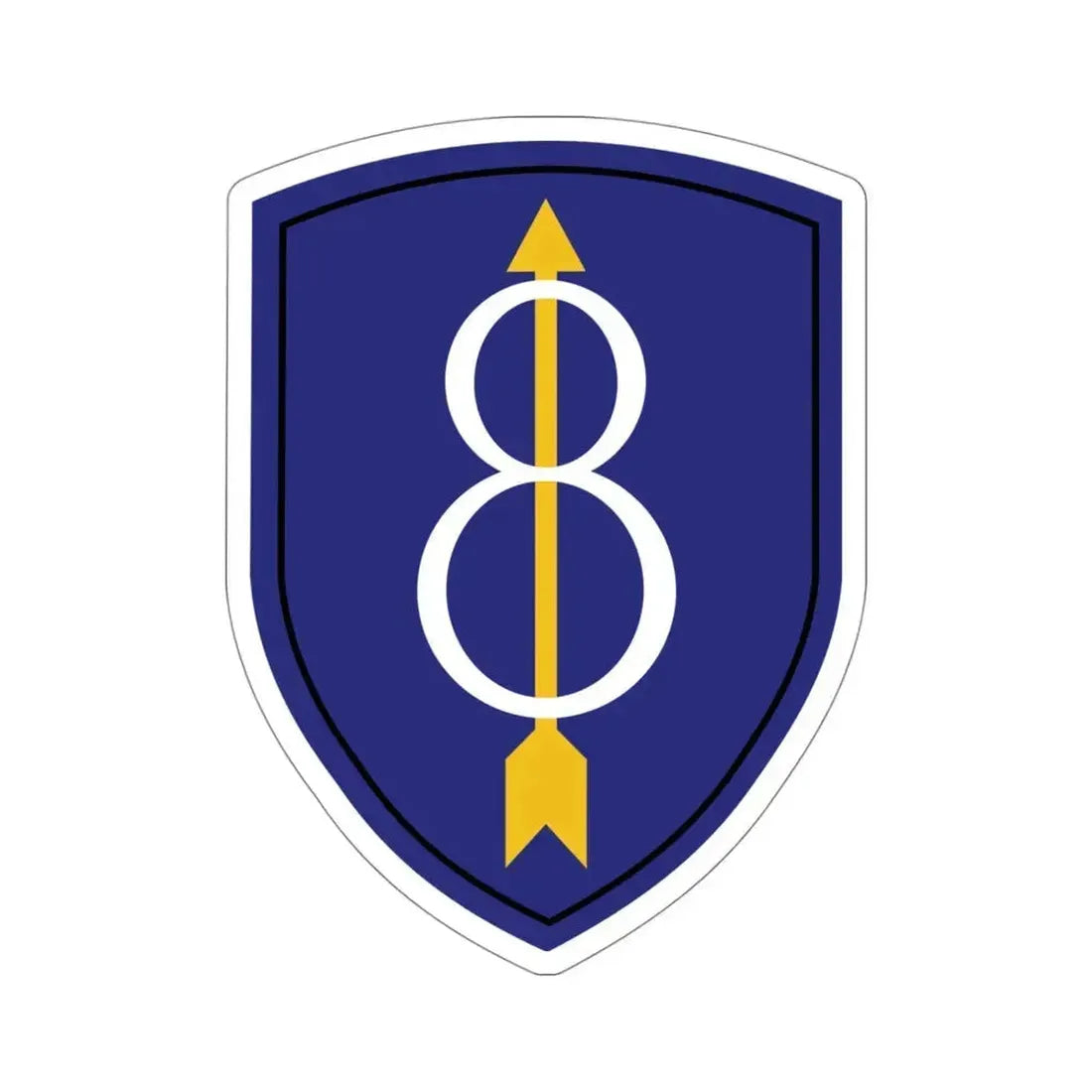 8th Infantry Division (U.S. Army) STICKER Vinyl Die-Cut Decal 4 Inch - The Sticker Space