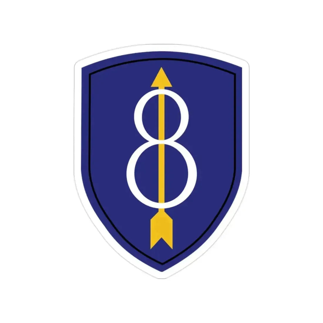 8th Infantry Division (U.S. Army) Transparent STICKER Die-Cut Vinyl Decal 2 Inch - The Sticker Space