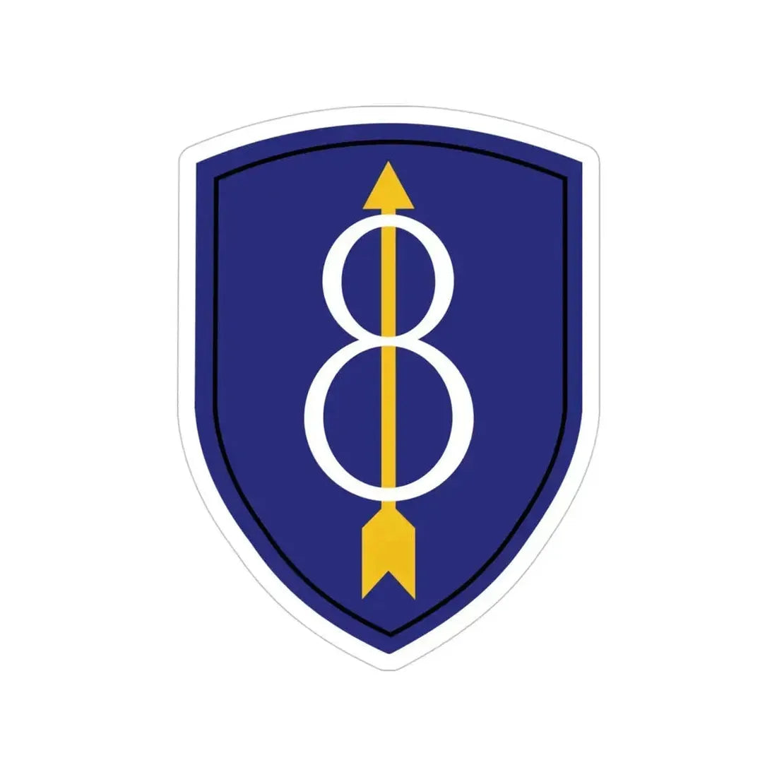 8th Infantry Division (U.S. Army) Transparent STICKER Die-Cut Vinyl Decal 4 Inch - The Sticker Space