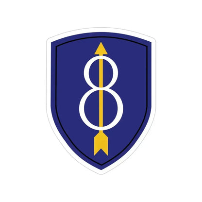 8th Infantry Division (U.S. Army) Transparent STICKER Die-Cut Vinyl Decal 4 Inch - The Sticker Space