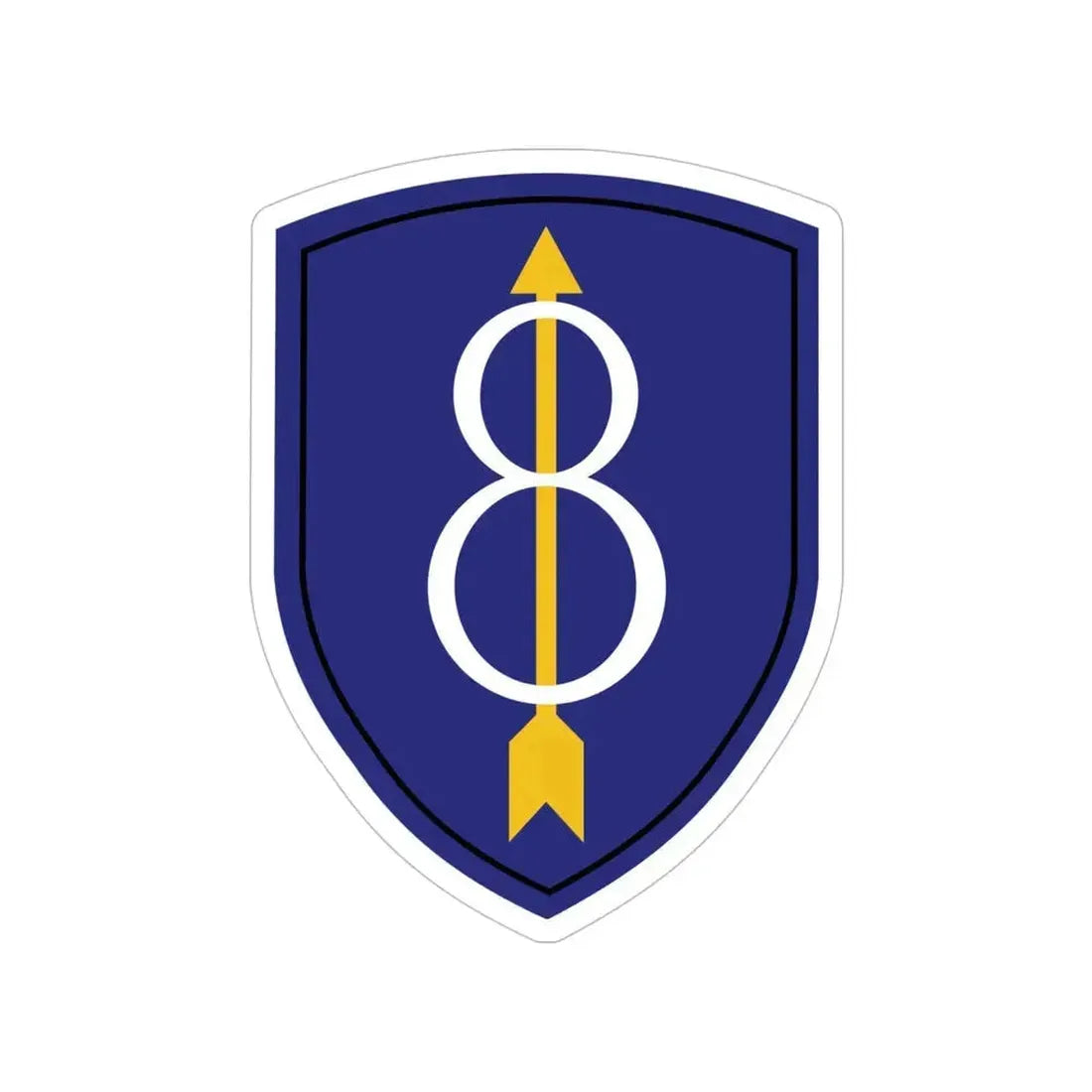 8th Infantry Division (U.S. Army) Transparent STICKER Die-Cut Vinyl Decal 5 Inch - The Sticker Space