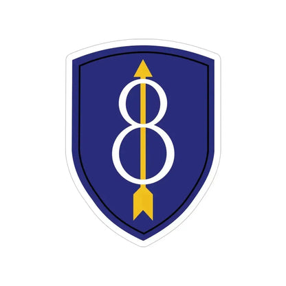 8th Infantry Division (U.S. Army) Transparent STICKER Die-Cut Vinyl Decal 5 Inch - The Sticker Space