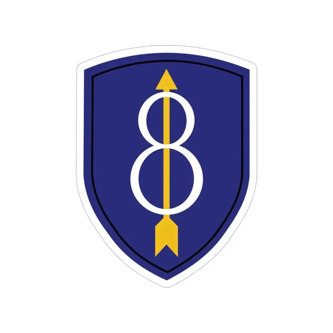 8th Infantry Division (U.S. Army) Transparent STICKER Die-Cut Vinyl Decal 6 Inch - The Sticker Space