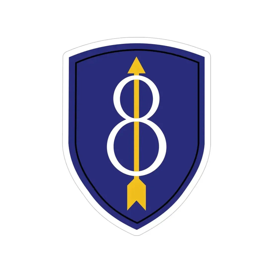 8th Infantry Division (U.S. Army) Transparent STICKER Die-Cut Vinyl Decal - The Sticker Space