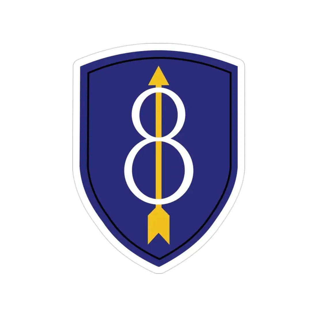 8th Infantry Division (U.S. Army) Transparent STICKER Die-Cut Vinyl Decal - The Sticker Space