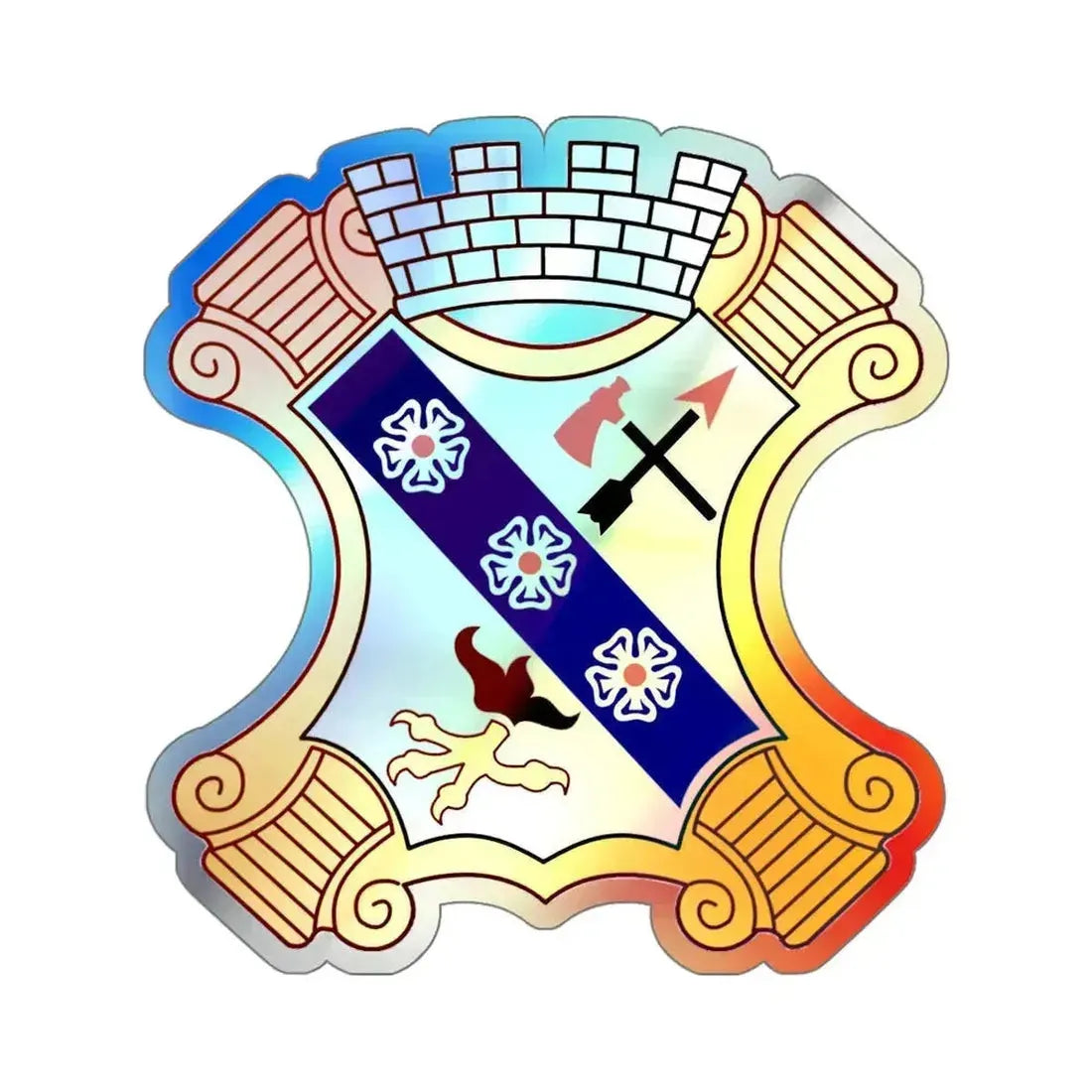8th Infantry Regiment (U.S. Army) Holographic STICKER Die-Cut Vinyl Decal 4 Inch Holographic - The Sticker Space
