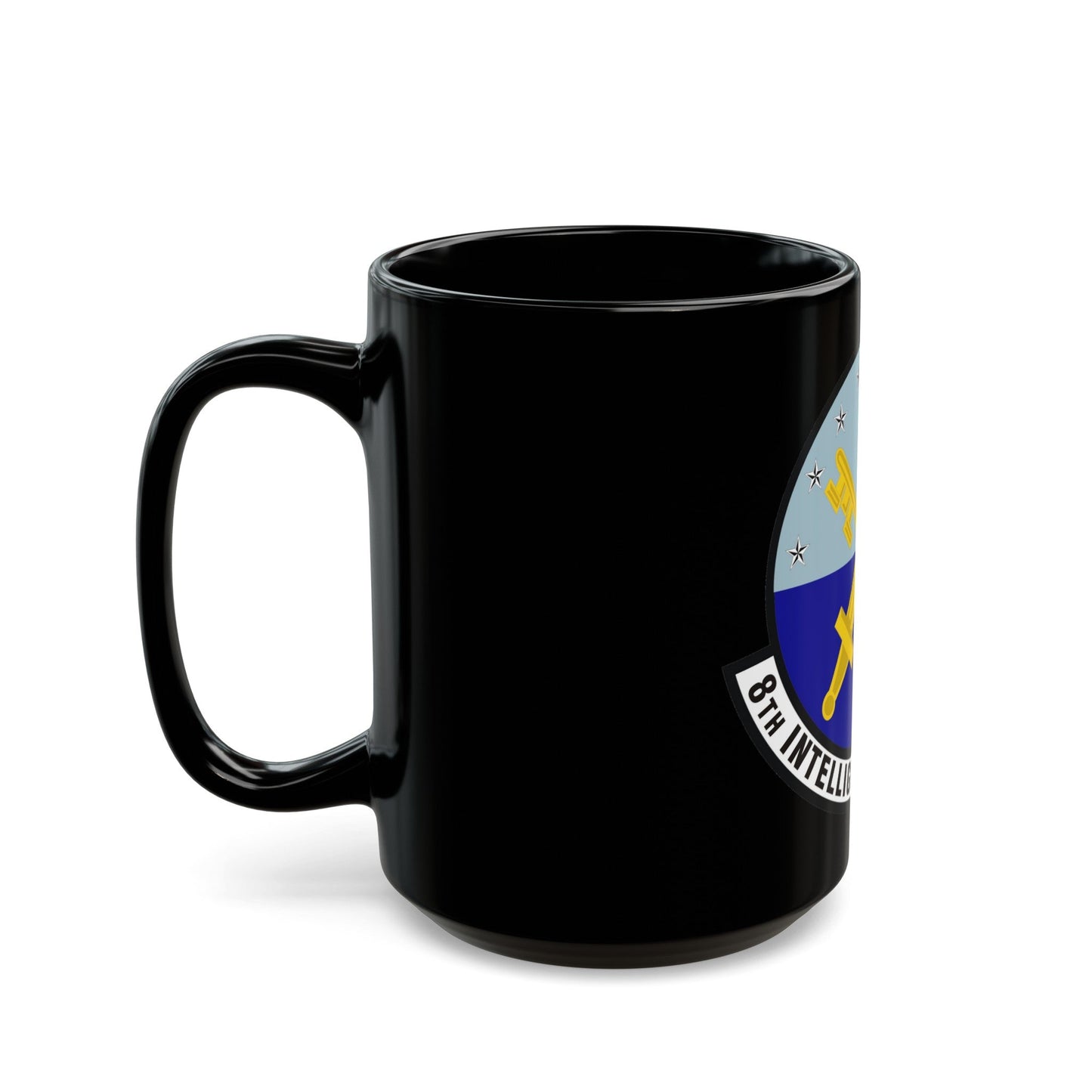 8th Intelligence Squadron (U.S. Air Force) Black Coffee Mug-The Sticker Space