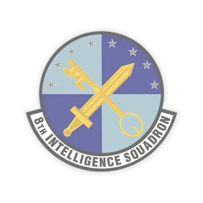 8th Intelligence Squadron (U.S. Air Force) STICKER Vinyl Kiss-Cut Decal 4 Inch Transparent - The Sticker Space