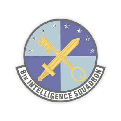 8th Intelligence Squadron (U.S. Air Force) STICKER Vinyl Kiss-Cut Decal 6 Inch Transparent - The Sticker Space