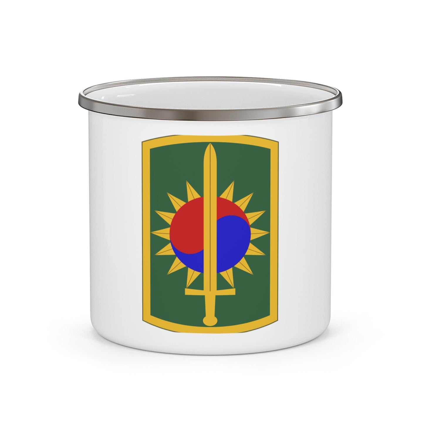 8th Military Police Brigade (U.S. Army) 12oz Enamel Mug-12oz-The Sticker Space