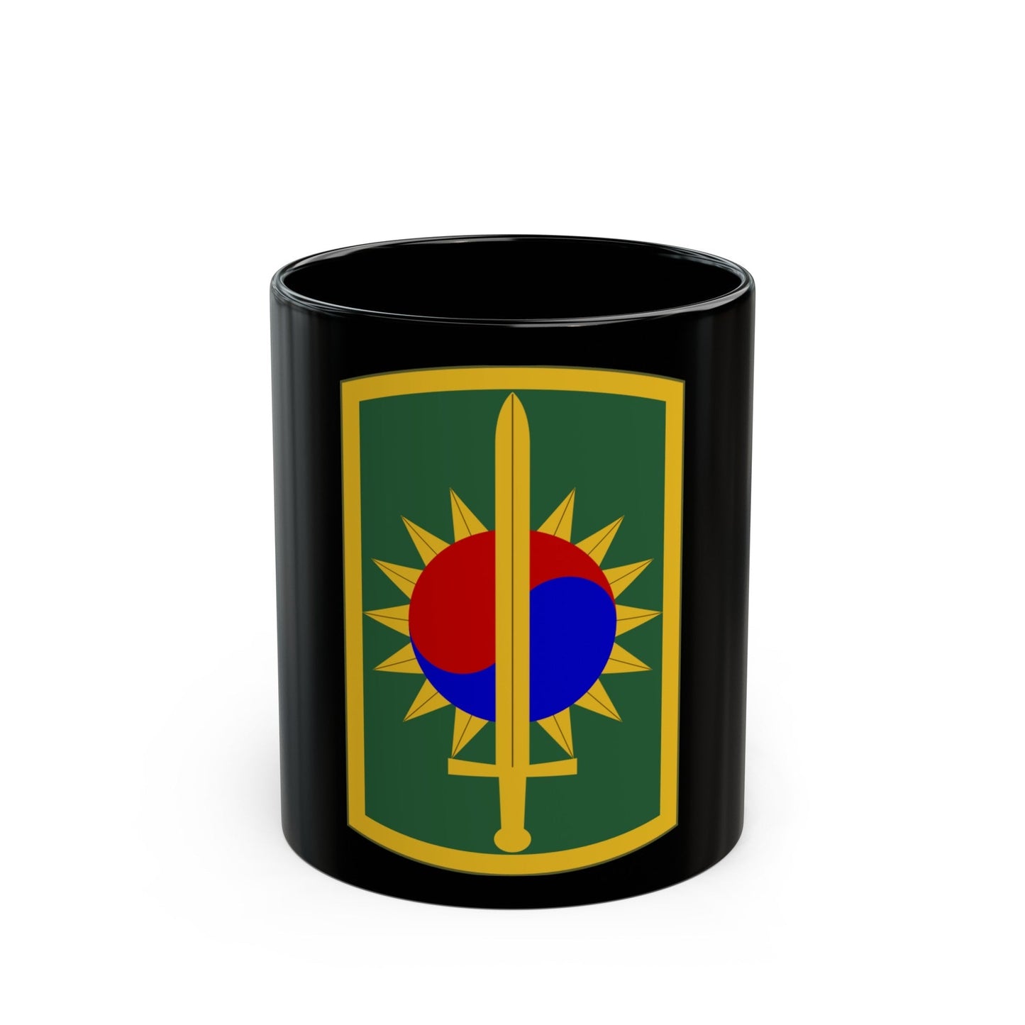 8th Military Police Brigade (U.S. Army) Black Coffee Mug-11oz-The Sticker Space