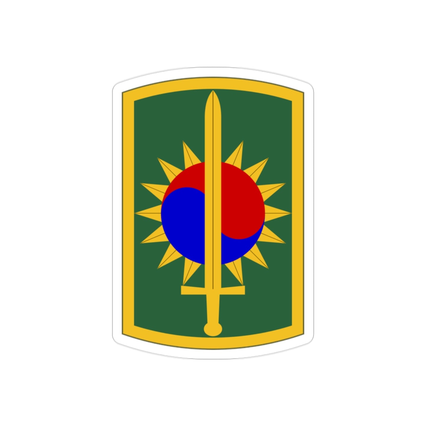 8th Military Police Brigade (U.S. Army) REVERSE PRINT Transparent STICKER-2" × 2"-The Sticker Space