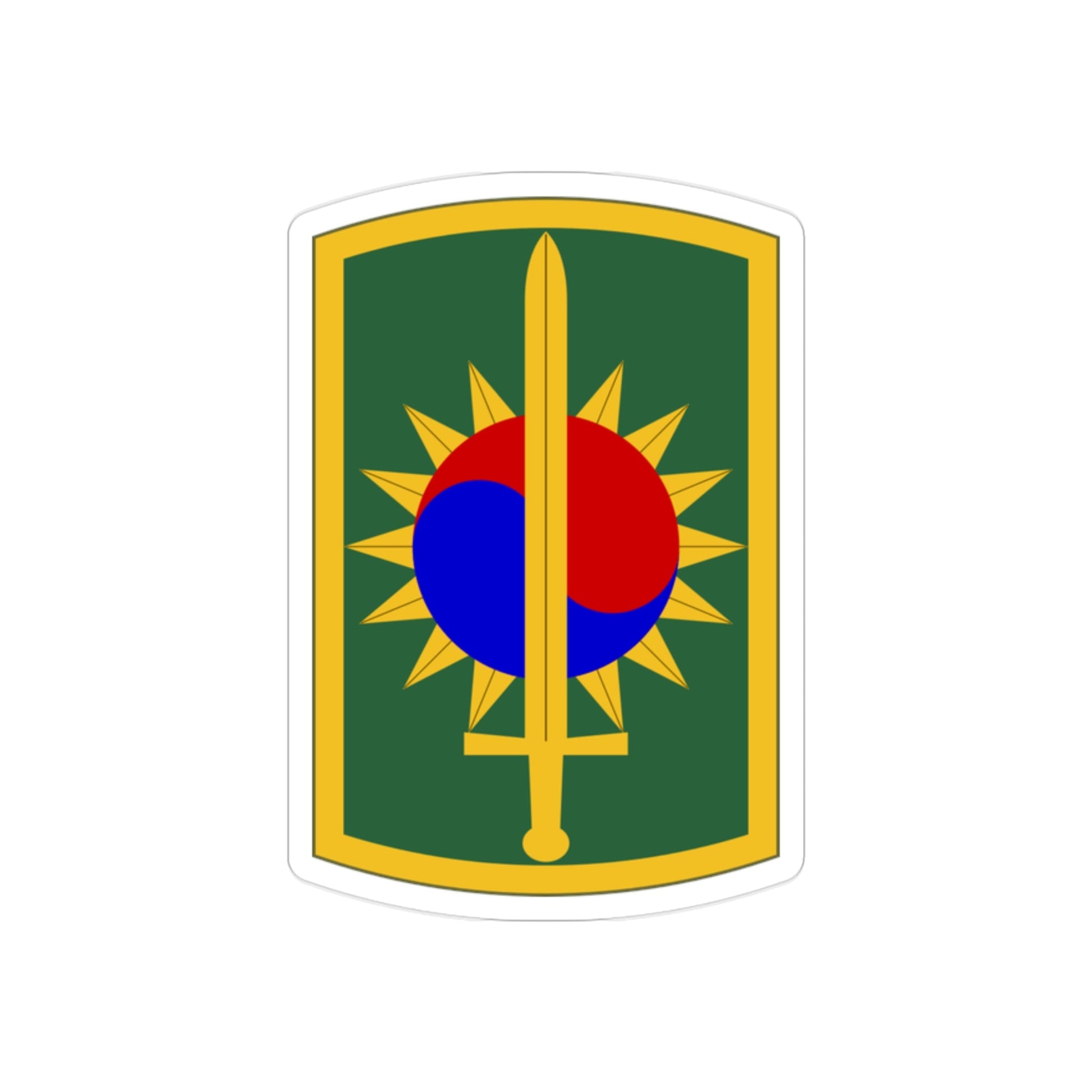 8th Military Police Brigade (U.S. Army) REVERSE PRINT Transparent STICKER-2" × 2"-The Sticker Space