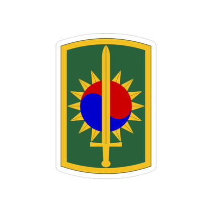 8th Military Police Brigade (U.S. Army) REVERSE PRINT Transparent STICKER-2" × 2"-The Sticker Space