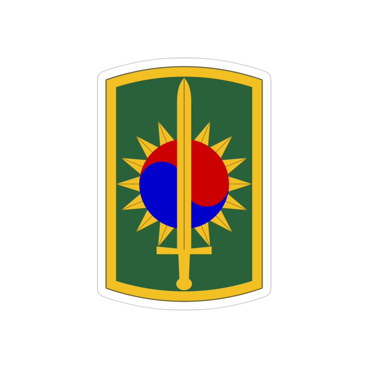 8th Military Police Brigade (U.S. Army) REVERSE PRINT Transparent STICKER-3" × 3"-The Sticker Space