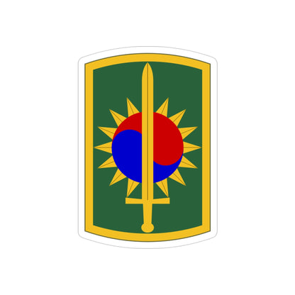 8th Military Police Brigade (U.S. Army) REVERSE PRINT Transparent STICKER-3" × 3"-The Sticker Space