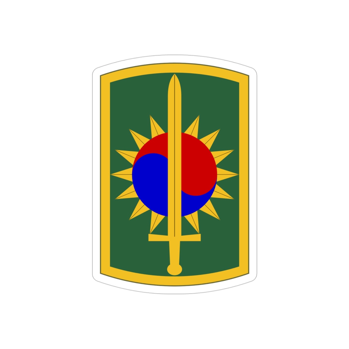 8th Military Police Brigade (U.S. Army) REVERSE PRINT Transparent STICKER-4" × 4"-The Sticker Space