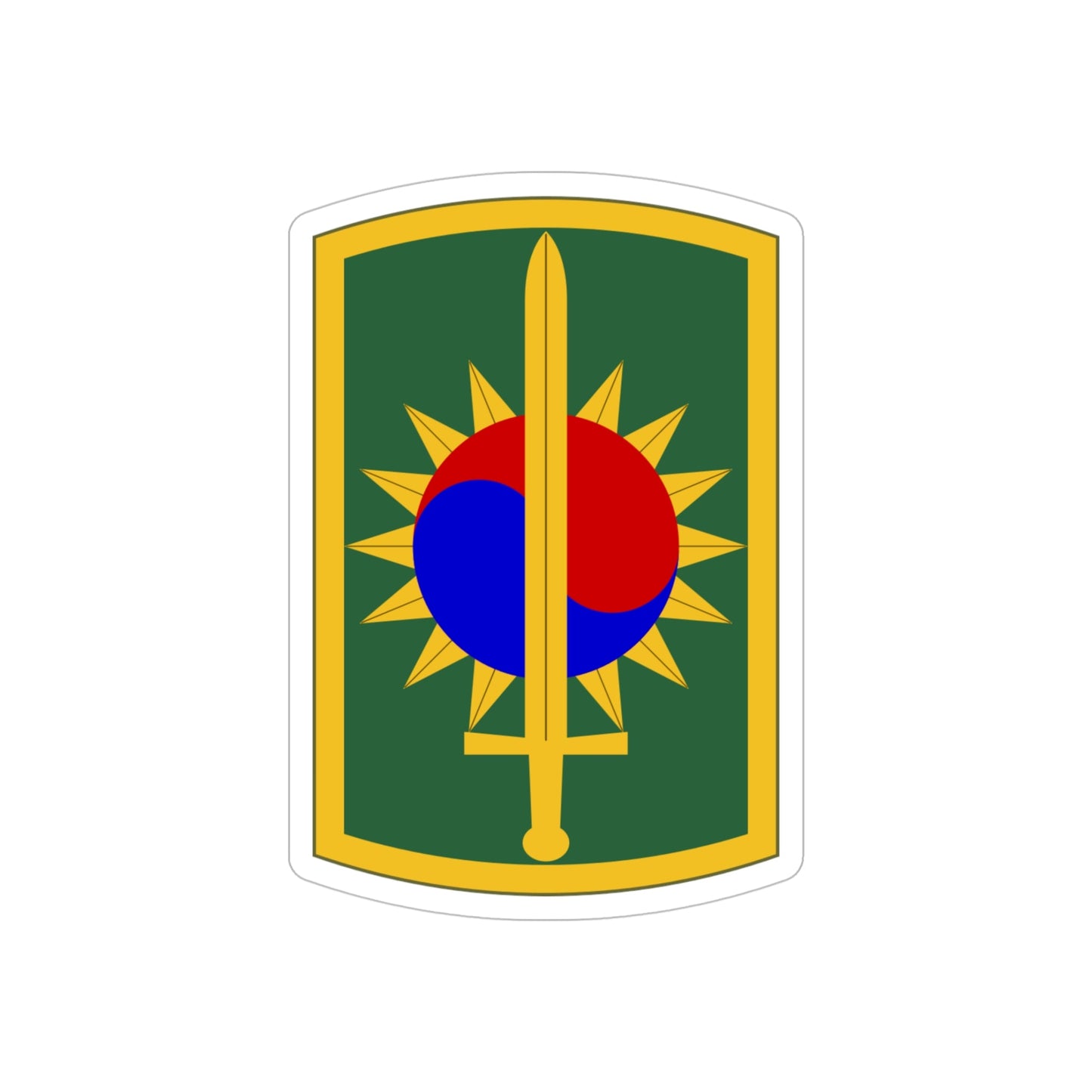 8th Military Police Brigade (U.S. Army) REVERSE PRINT Transparent STICKER-5" × 5"-The Sticker Space