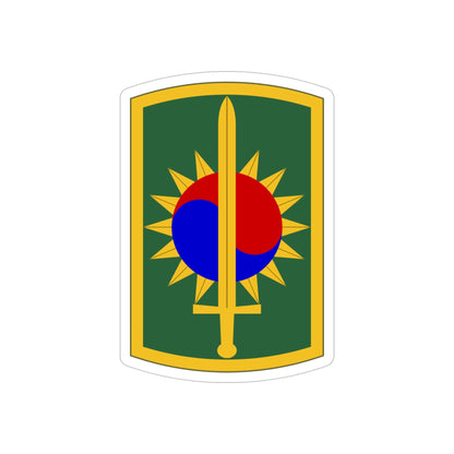 8th Military Police Brigade (U.S. Army) REVERSE PRINT Transparent STICKER-5" × 5"-The Sticker Space