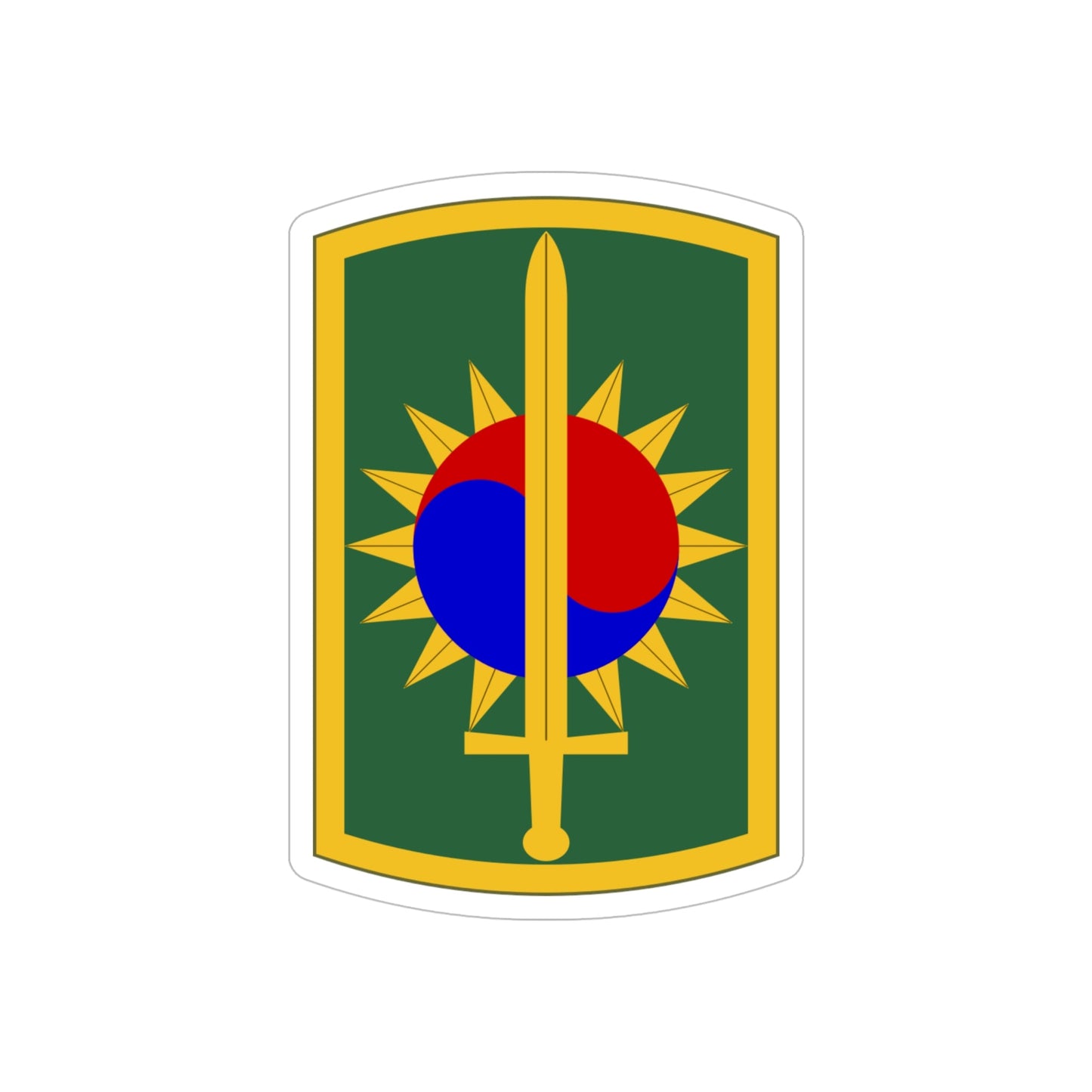 8th Military Police Brigade (U.S. Army) REVERSE PRINT Transparent STICKER-6" × 6"-The Sticker Space