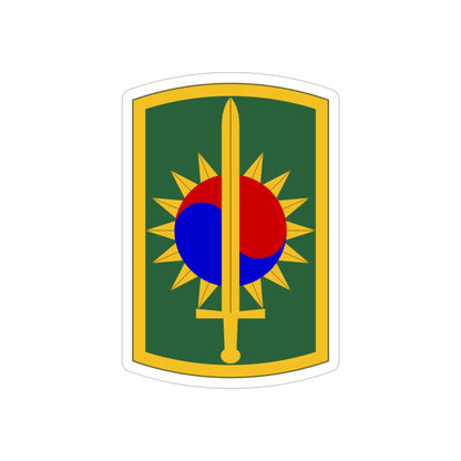 8th Military Police Brigade (U.S. Army) REVERSE PRINT Transparent STICKER-6" × 6"-The Sticker Space