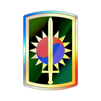 8th Military Police Brigade (U.S. Army) Holographic STICKER Die-Cut Vinyl Decal 6 Inch Holographic - The Sticker Space