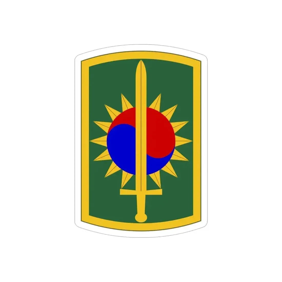 8th Military Police Brigade (U.S. Army) REVERSE PRINT Transparent Die-Cut STICKER 6 Inch Die-Cut Transparent - The Sticker Space