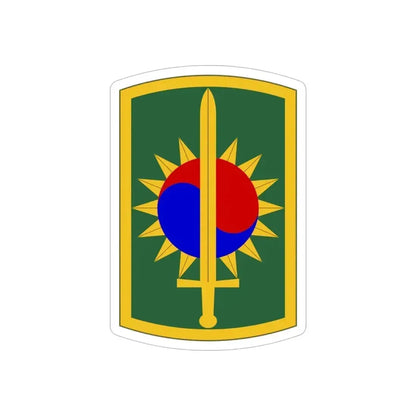 8th Military Police Brigade (U.S. Army) REVERSE PRINT Transparent Die-Cut STICKER 6 Inch Die-Cut Transparent - The Sticker Space