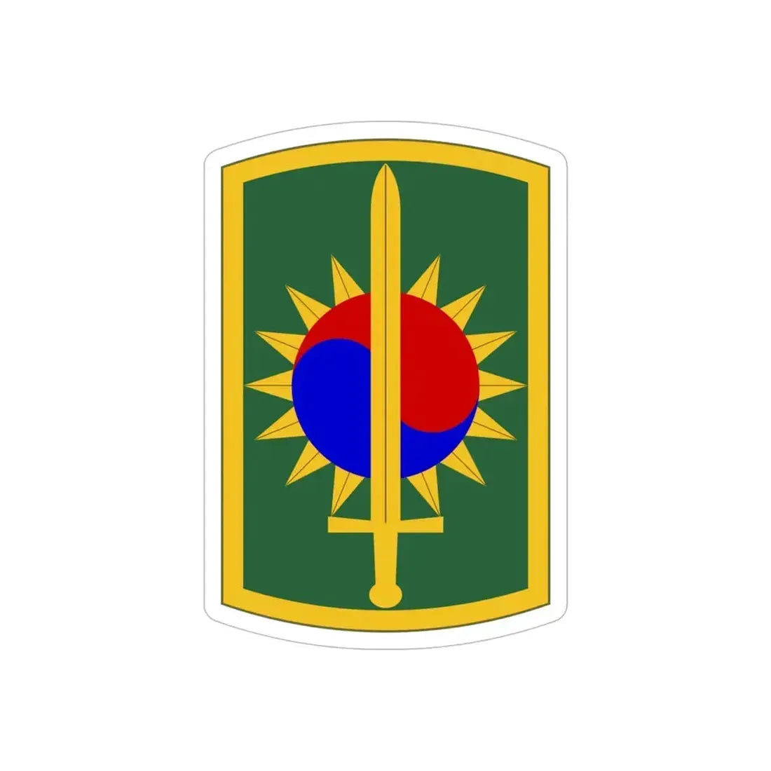 8th Military Police Brigade (U.S. Army) REVERSE PRINT Transparent Die-Cut STICKER - The Sticker Space