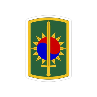 8th Military Police Brigade (U.S. Army) REVERSE PRINT Transparent Die-Cut STICKER - The Sticker Space