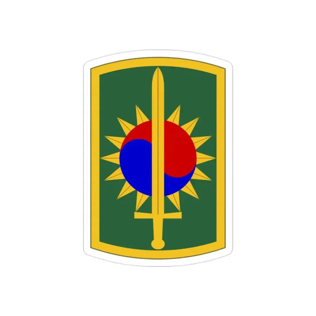 8th Military Police Brigade (U.S. Army) REVERSE PRINT Transparent Die-Cut STICKER - The Sticker Space