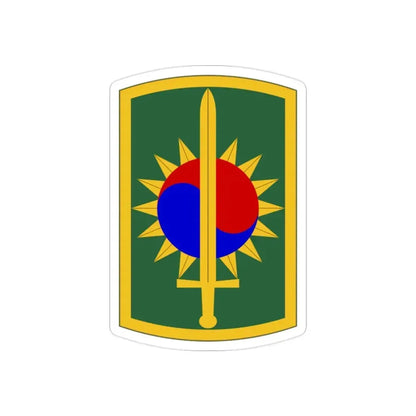 8th Military Police Brigade (U.S. Army) REVERSE PRINT Transparent Die-Cut STICKER - The Sticker Space
