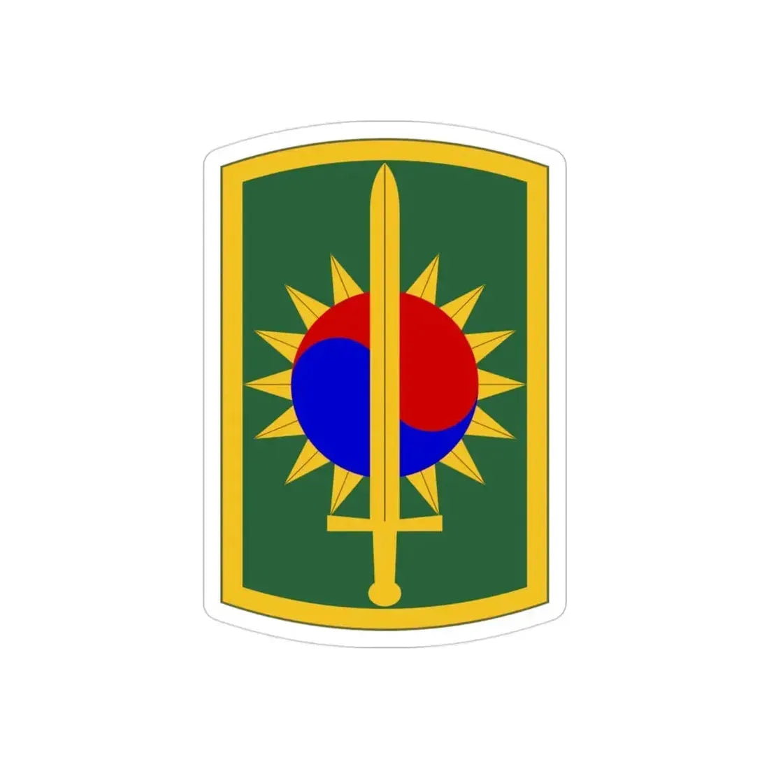 8th Military Police Brigade (U.S. Army) REVERSE PRINT Transparent Die-Cut STICKER - The Sticker Space