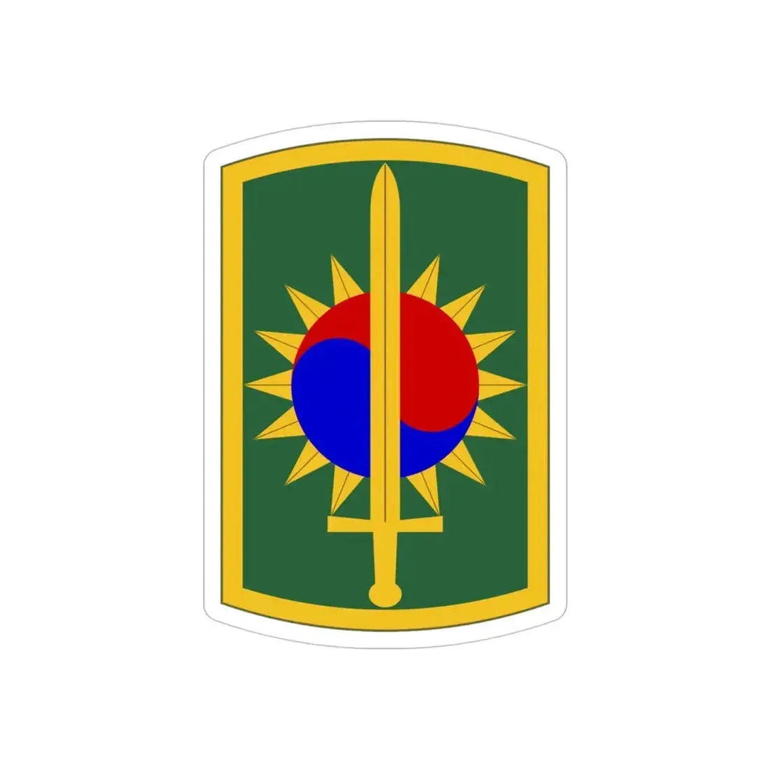 8th Military Police Brigade (U.S. Army) REVERSE PRINT Transparent Die-Cut STICKER - The Sticker Space